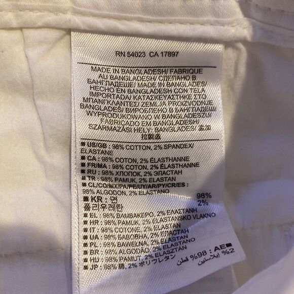 Banana Republic 2 The Avalon Pant White Regular Pant Belt Loops Pockets - Picture 6 of 6